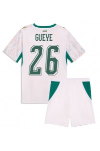 Senegal Pape Gueye #26 Jalkapallovaatteet Lasten Kotipeliasu MM-kisat 2026 Lyhythihainen (+ Lyhyet housut)